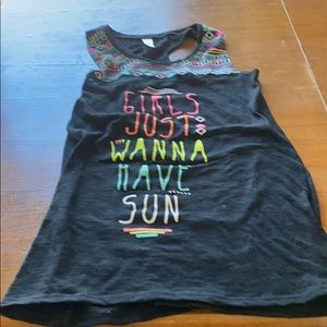 Justice multi color swimsuit cover up kids size 10